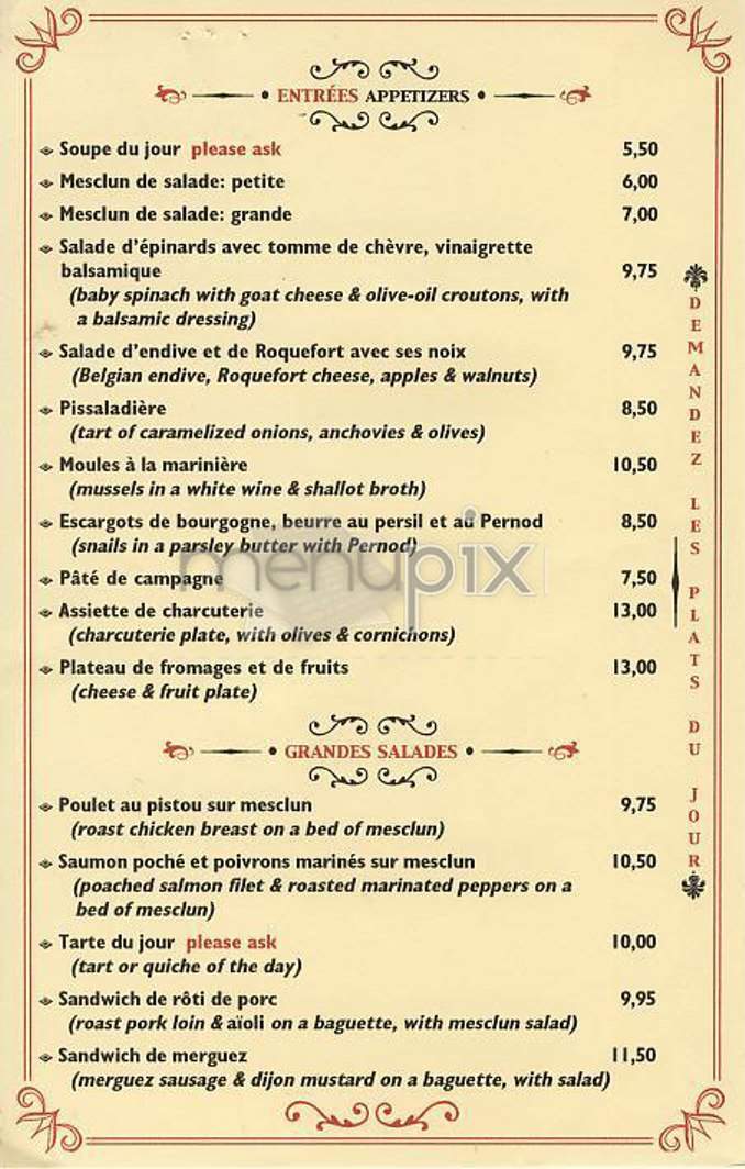 Bistrot Margot - New York, NY menu_pic