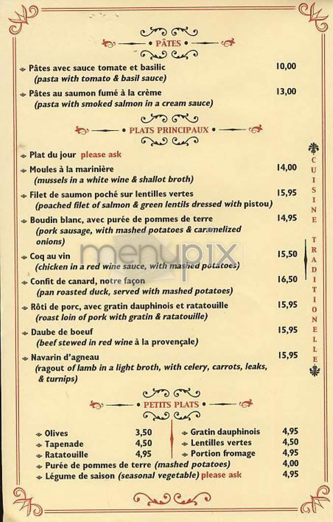 Bistrot Margot - New York, NY menu_pic