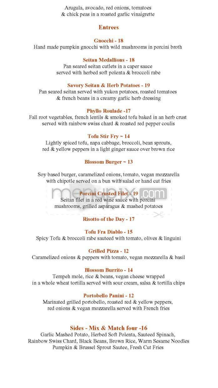 Blossom - New York, NY menu_pic