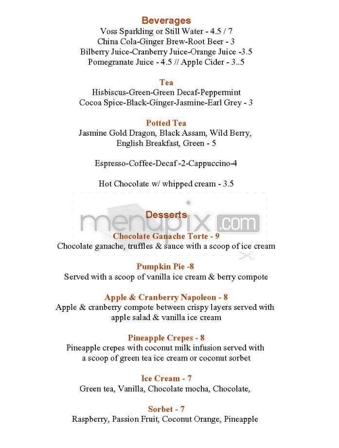 Blossom - New York, NY menu_pic