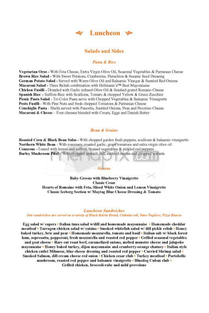 Blue Dog Cafe - New York, NY menu_pic