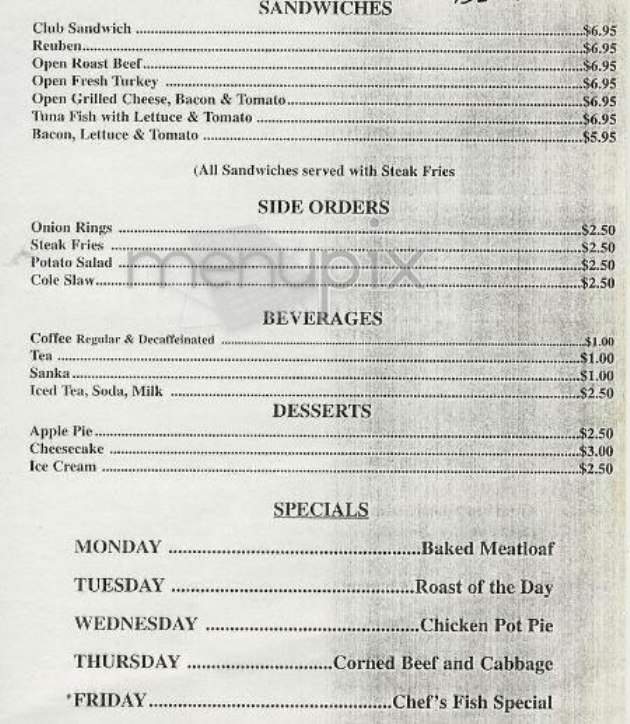 Brady's Tavern - New York, NY menu_pic
