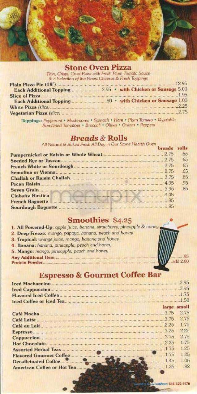 The Bread Factory - New York, NY menu_pic