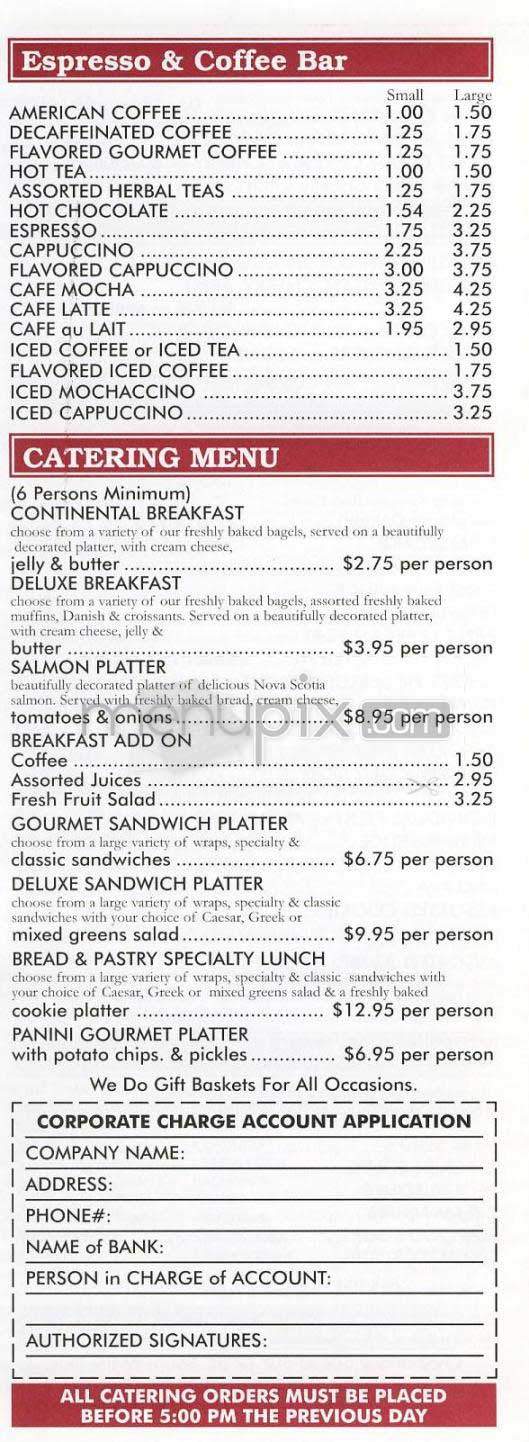 Bread and Pastry Cafe - New York, NY menu_pic