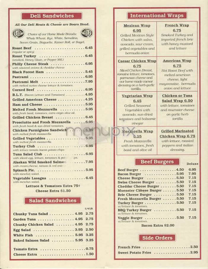 The Breadstix Cafe - New York, NY menu_pic