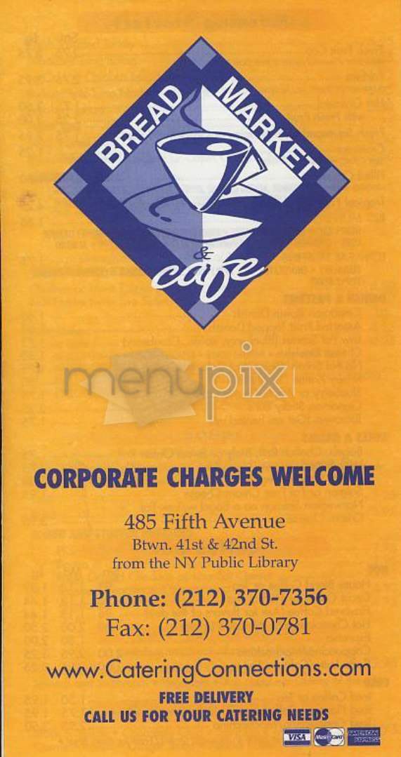 Bread Market Cafe - New York, NY menu_pic