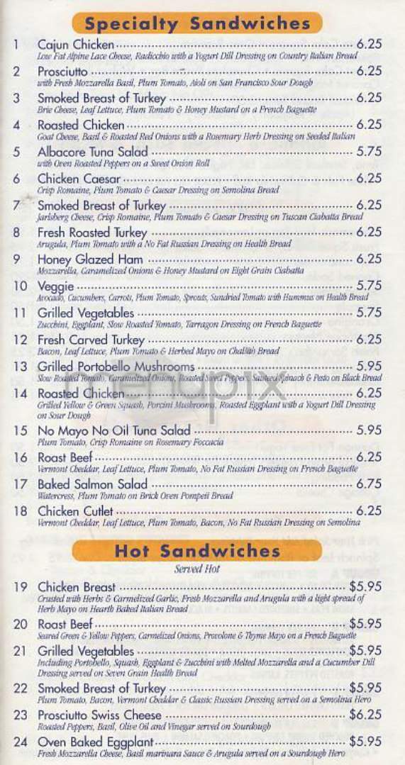 Bread Market Cafe - New York, NY menu_pic