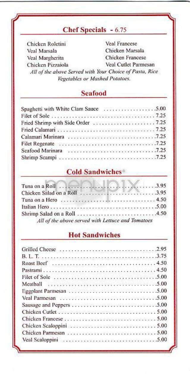 Broadway Pizza & Rest. - New York, NY menu_pic