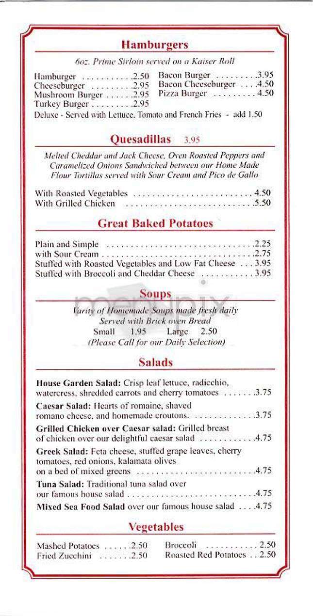 Broadway Pizza & Rest. - New York, NY menu_pic