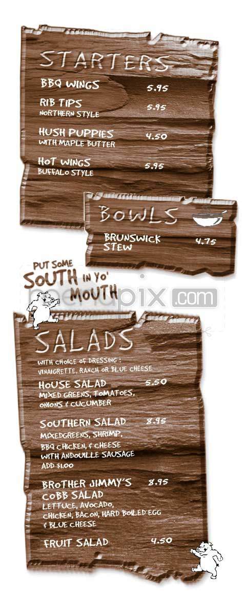 Brother Jimmy's - New York, NY menu_pic