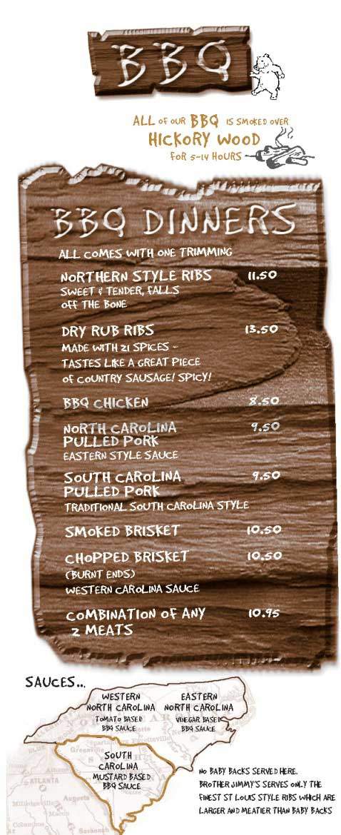 Brother Jimmy's - New York, NY menu_pic