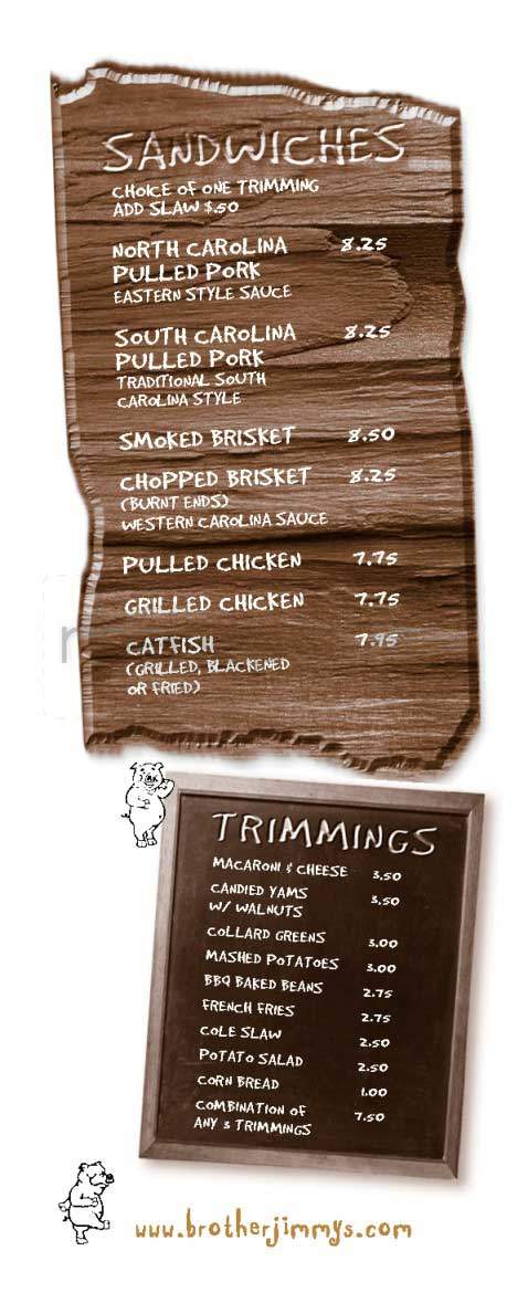 Brother Jimmy's - New York, NY menu_pic
