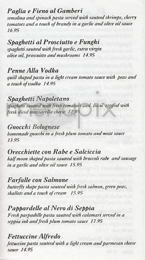 Bistro Cassis - New York, NY menu_pic