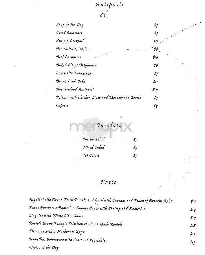 Bruno - New York, NY menu_pic