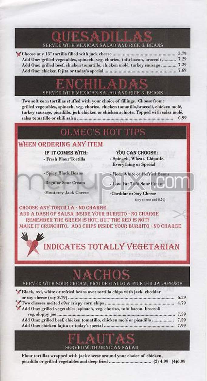 Burritoville - New York, NY menu_pic
