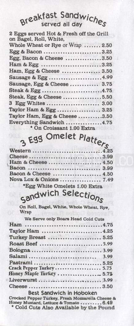 CJ's Uptown Bagel & Deli - Hoboken, NJ menu_pic