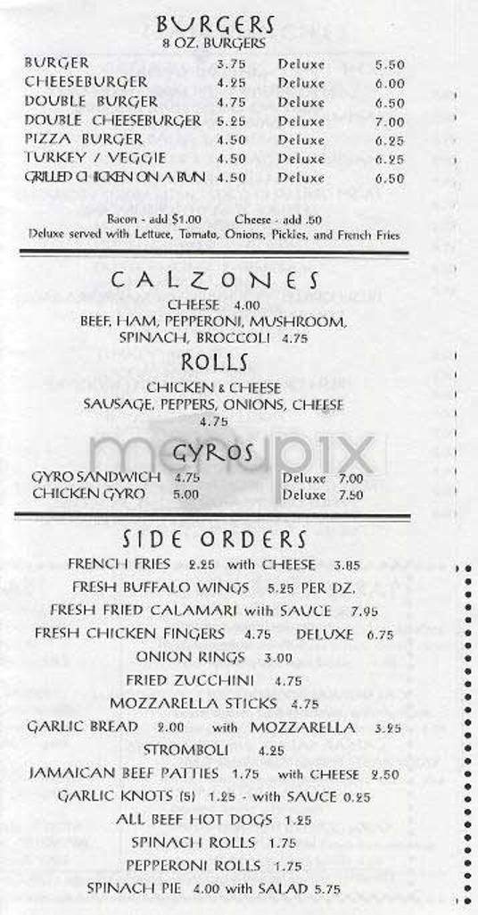 Caesar's Palace Pizza - New York, NY menu_pic