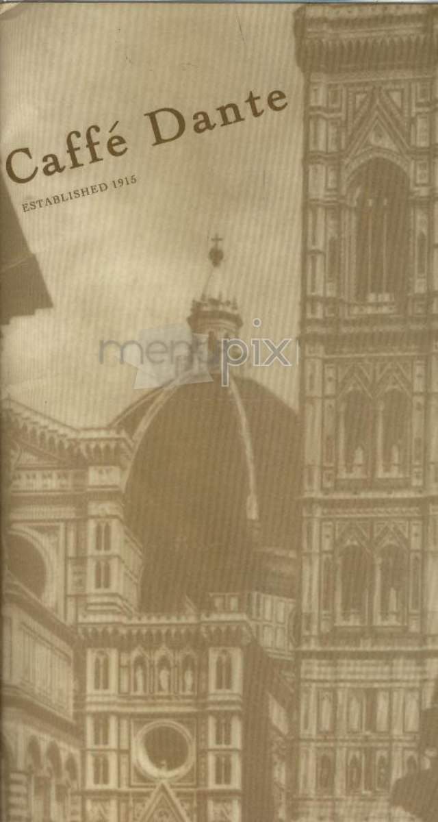 Caffe Dante - New York, NY menu_pic
