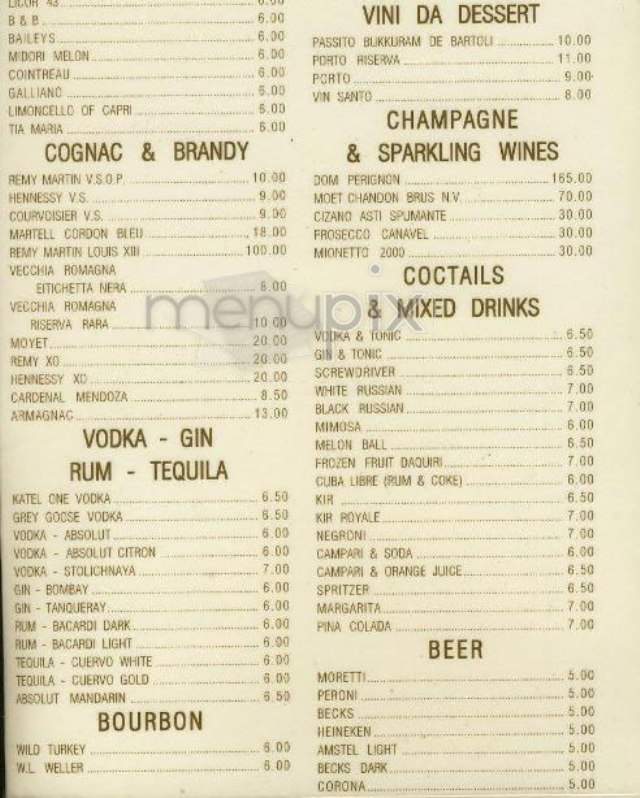 Caffe Dante - New York, NY menu_pic