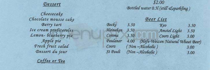 Cafe Greco - New York, NY menu_pic