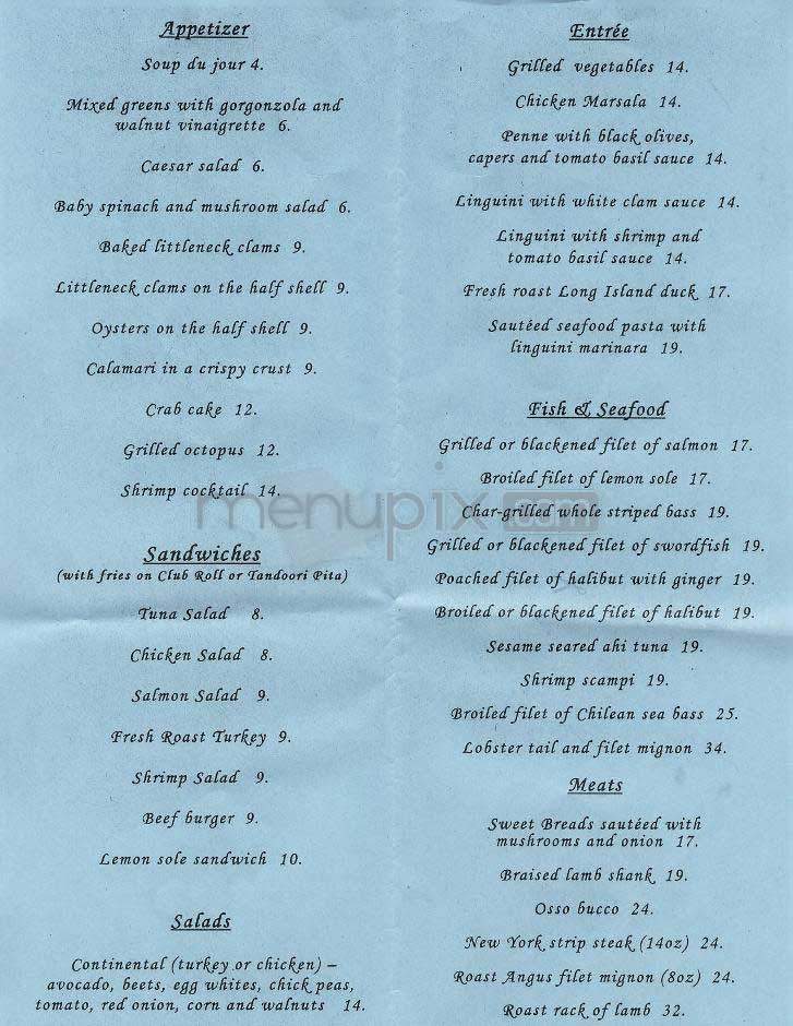 Cafe Greco - New York, NY menu_pic