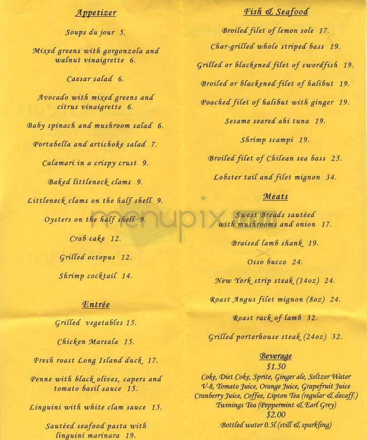 Cafe Greco - New York, NY menu_pic