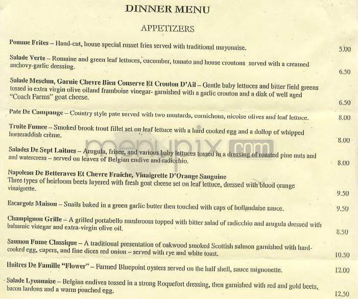 Cafe Loup - New York, NY menu_pic