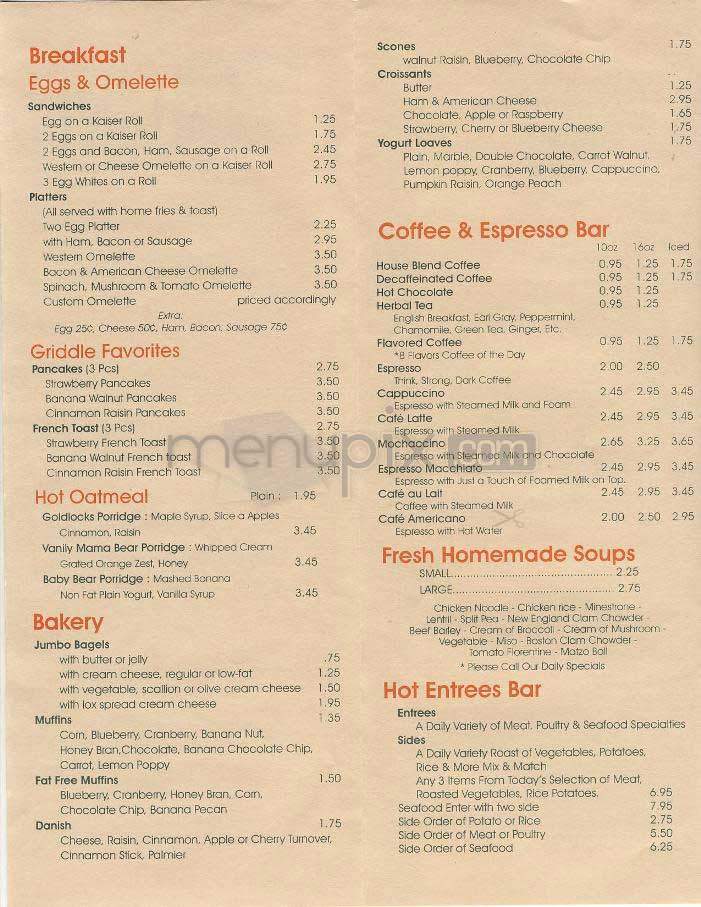 Cafe Magic Chef - New York, NY menu_pic