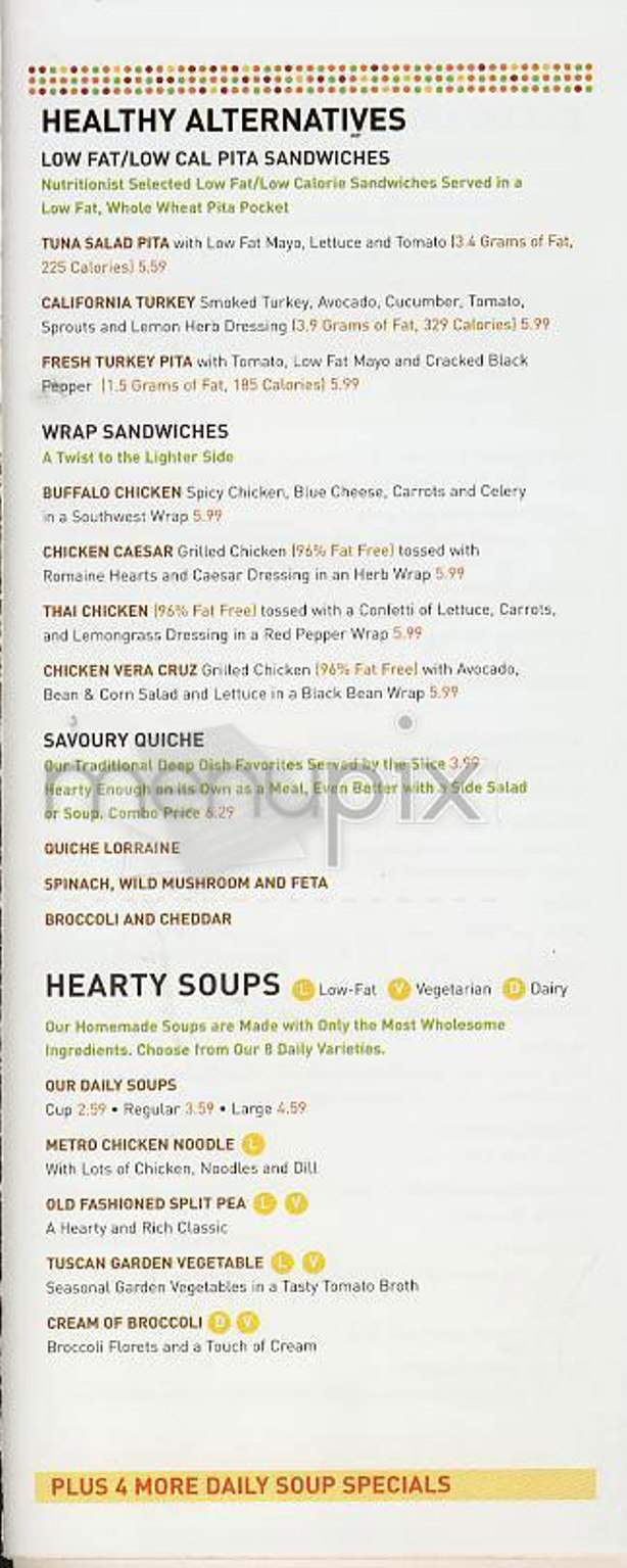 Cafe Metro - New York, NY menu_pic