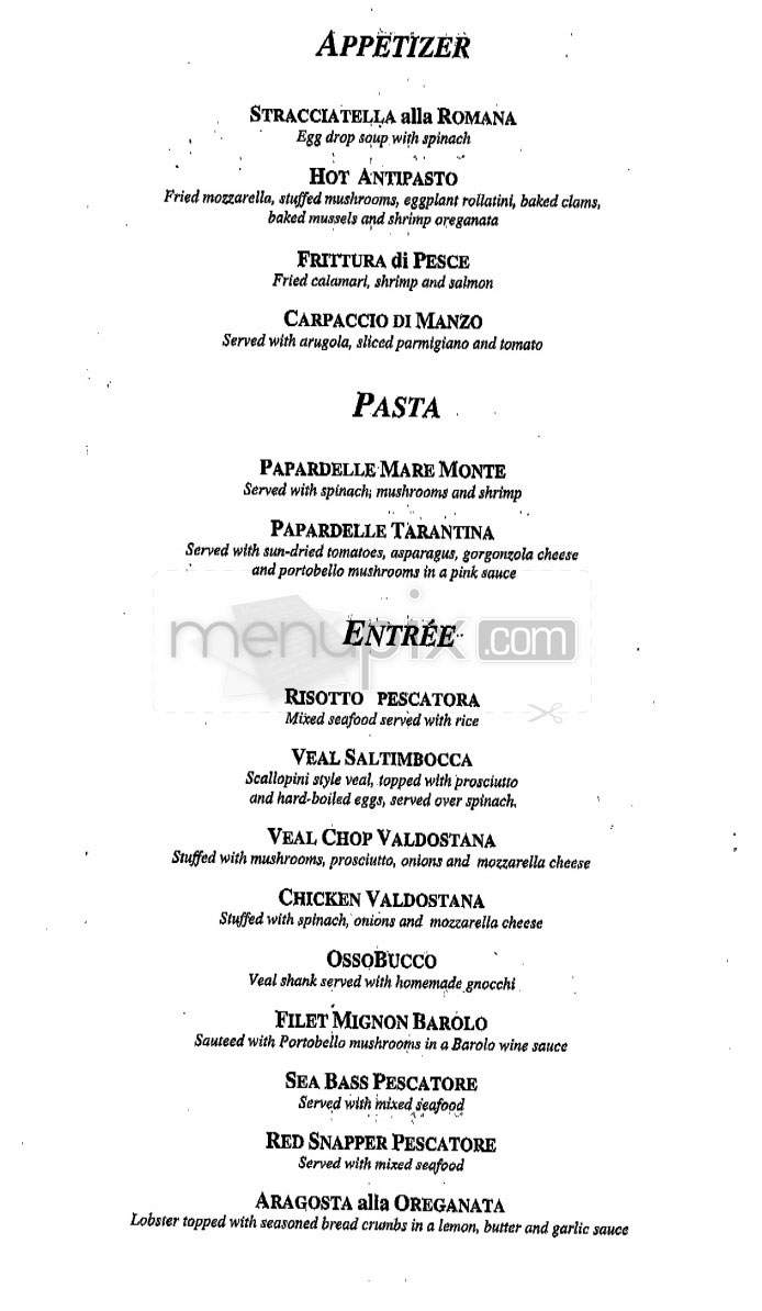 Cafe Napoli - New York, NY menu_pic