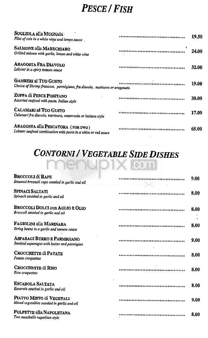 Cafe Napoli - New York, NY menu_pic