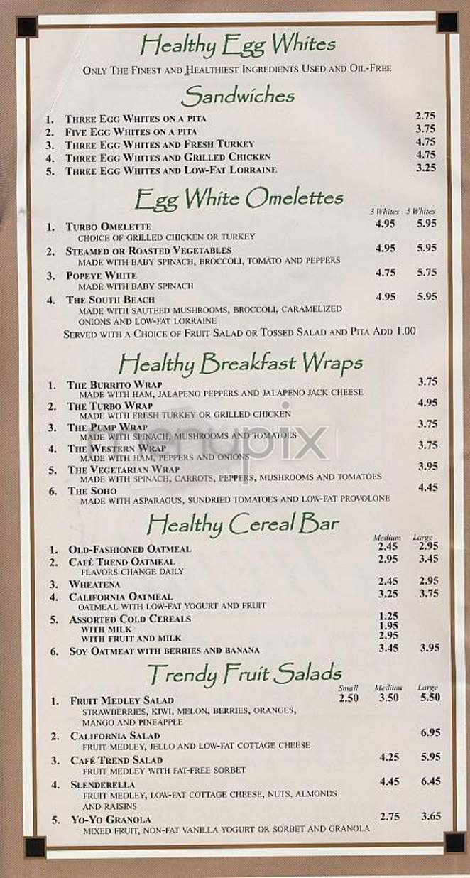 Cafe Trend - New York, NY menu_pic