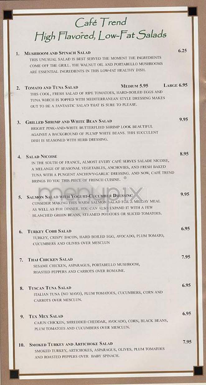 Cafe Trend - New York, NY menu_pic