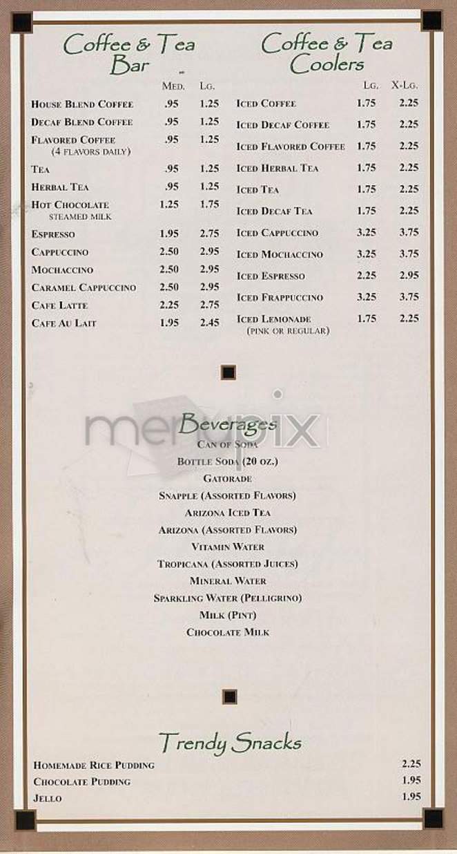 Cafe Trend - New York, NY menu_pic