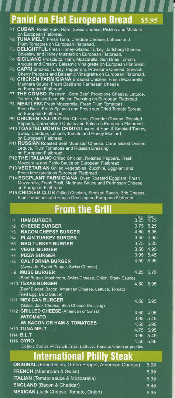 Cafe Charlie's - New York, NY menu_pic