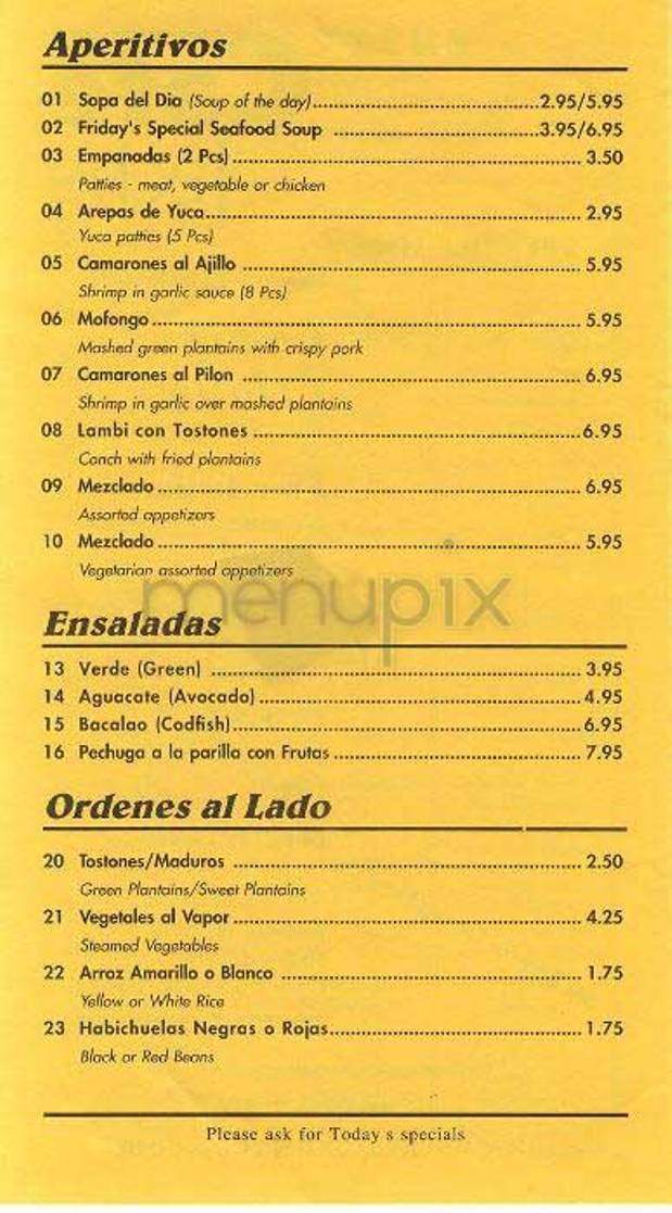 Cafe Con Leche - Wappingers Falls, NY menu_pic