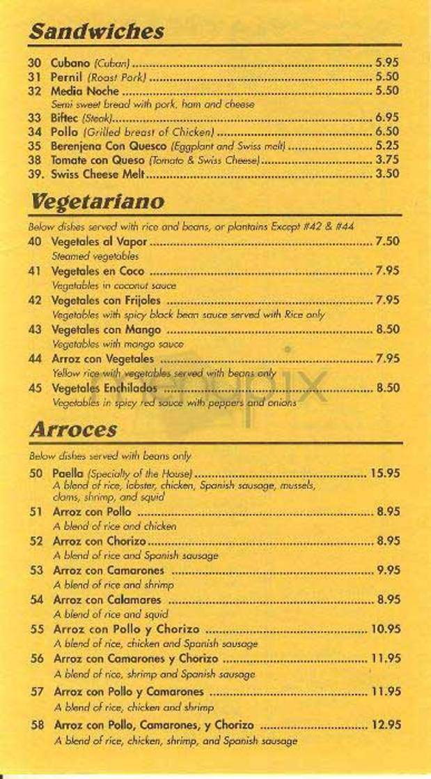 Cafe Con Leche - Wappingers Falls, NY menu_pic