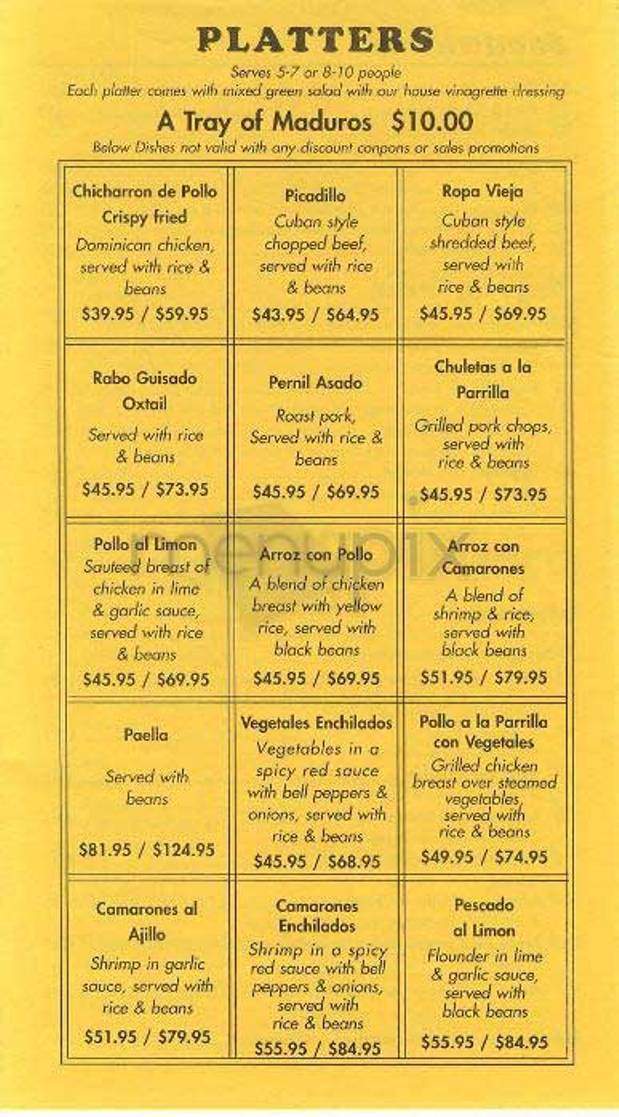Cafe Con Leche - Wappingers Falls, NY menu_pic