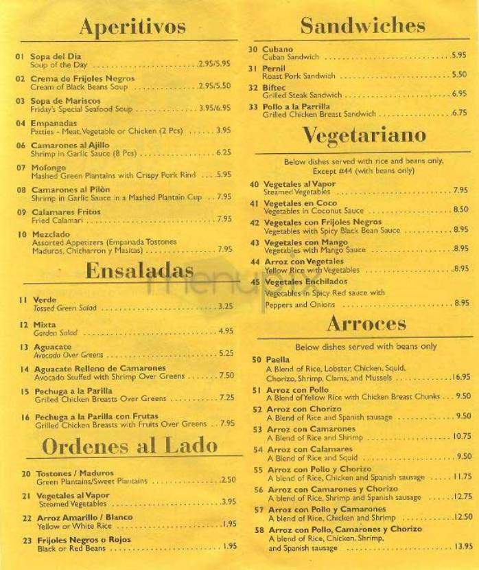 Cafe Con Leche - New York, NY menu_pic