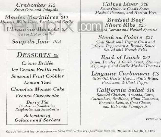 /300548/Cafe-du-Pont-New-York-NY - New York, NY