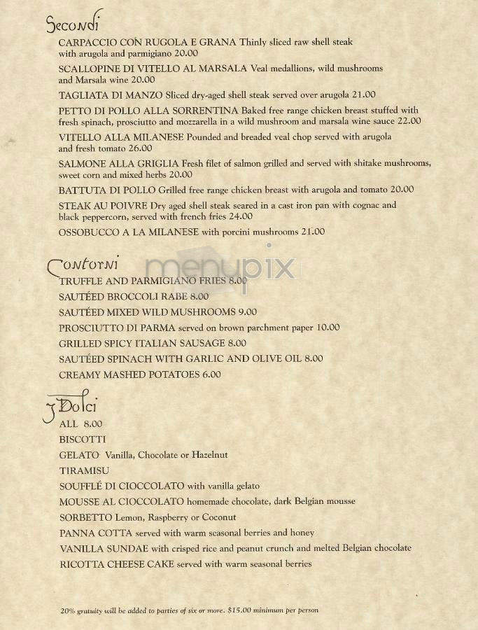 Caffe Rosso - New York, NY menu_pic