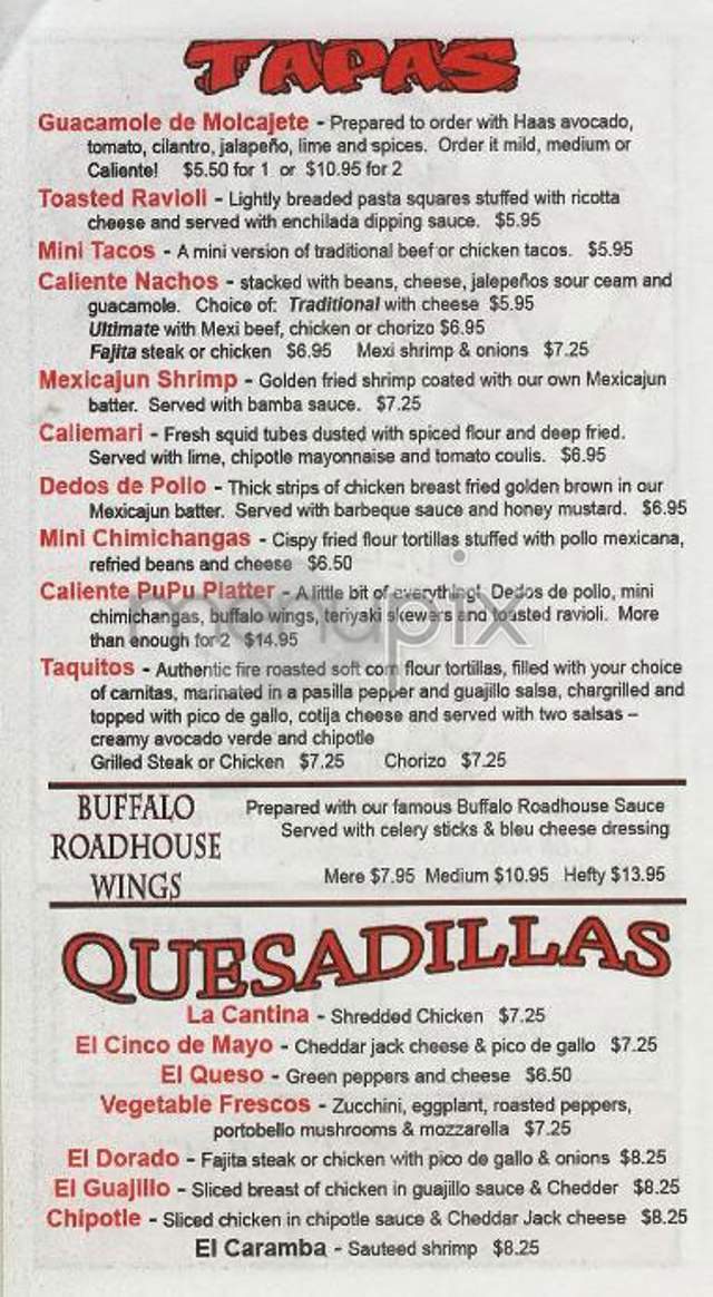 Caliente Cab Co - New York, NY menu_pic