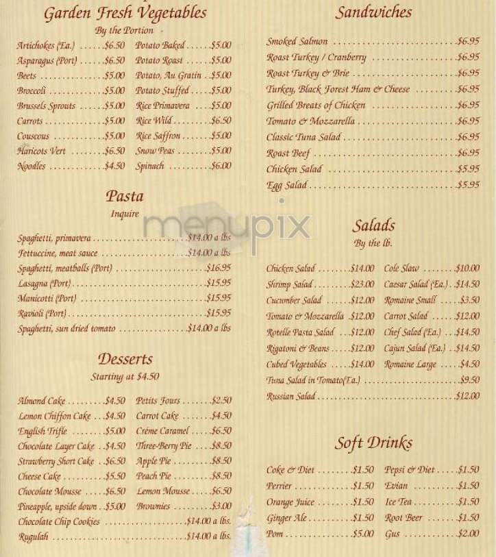 Call Cuisine - New York, NY menu_pic