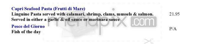 Capri - Los Angeles, CA menu_pic