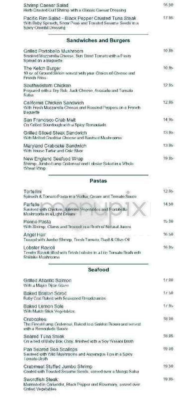Captains Ketch - New York, NY menu_pic