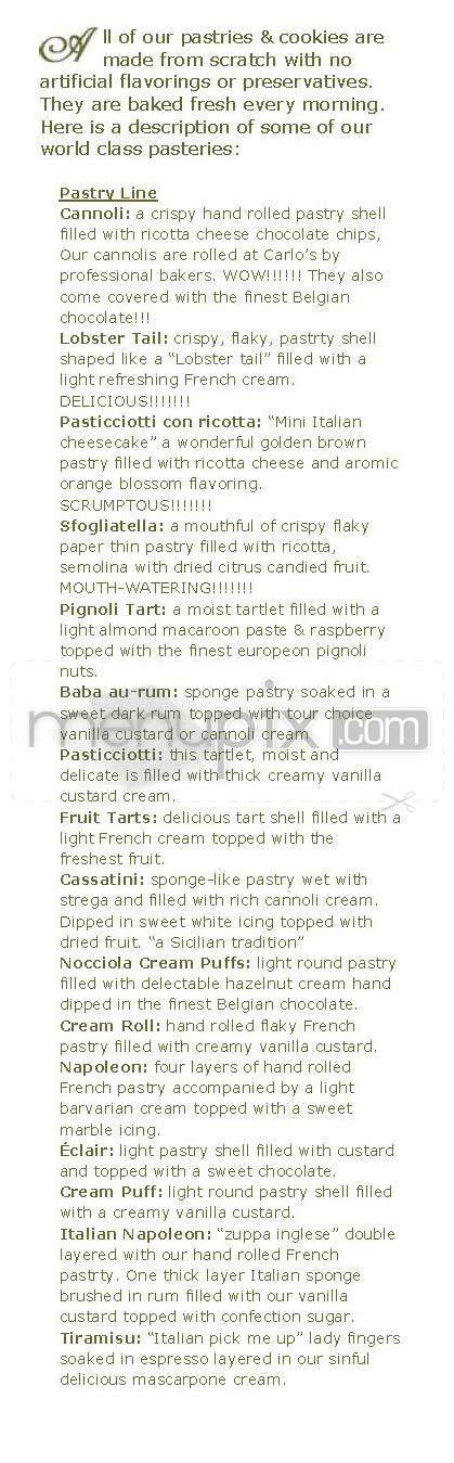 Carlo's Bakery - Hoboken, NJ menu_pic
