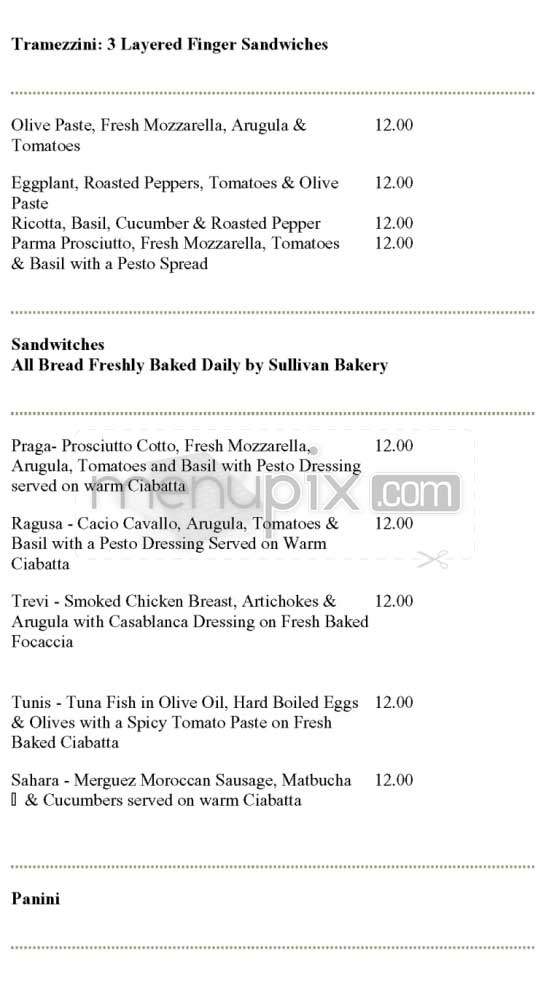 Casablanca Tea Room - New York, NY menu_pic
