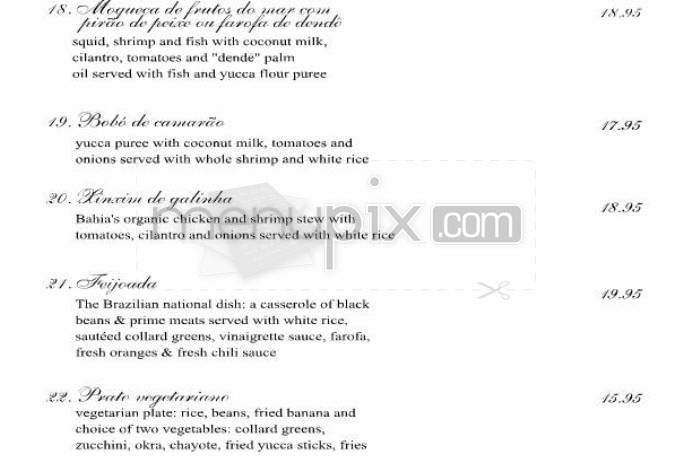 Casa - New York, NY menu_pic