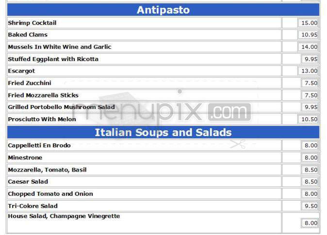 Caterina's Restaurant - New York, NY menu_pic