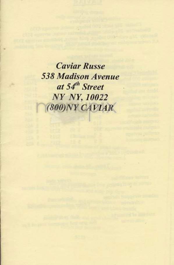/304678/Caviar-Russe-New-York-NY - New York, NY